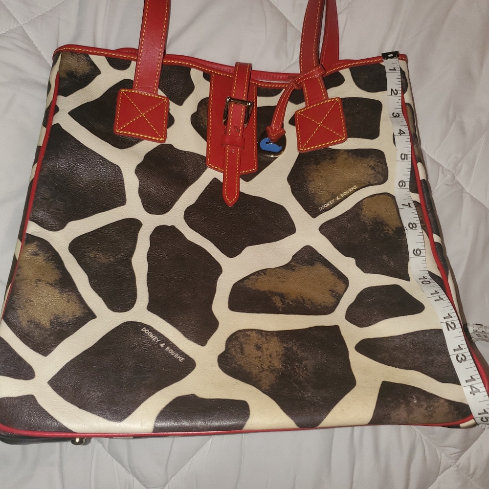 Dooney & Bourke Giraffe and Red Large Tote - Picture 11 of 14